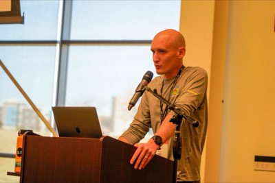 Kyle Hoehns giving a presentation